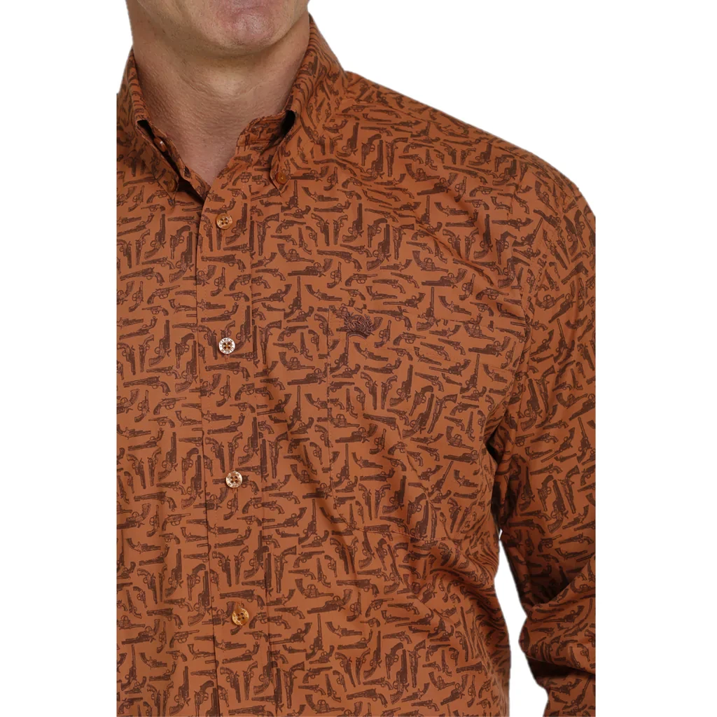 Men's Cinch Brown Button Down Shirt #MTW1105455 - Image 3