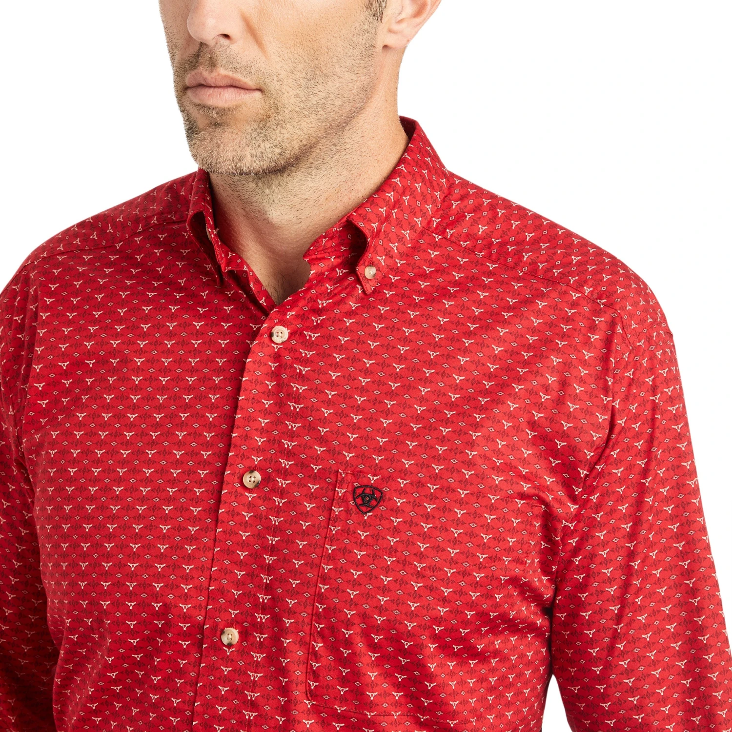 Men's Ariat Korbin Stretch Classic Fit Button Down Shirt #10042333 - Image 3