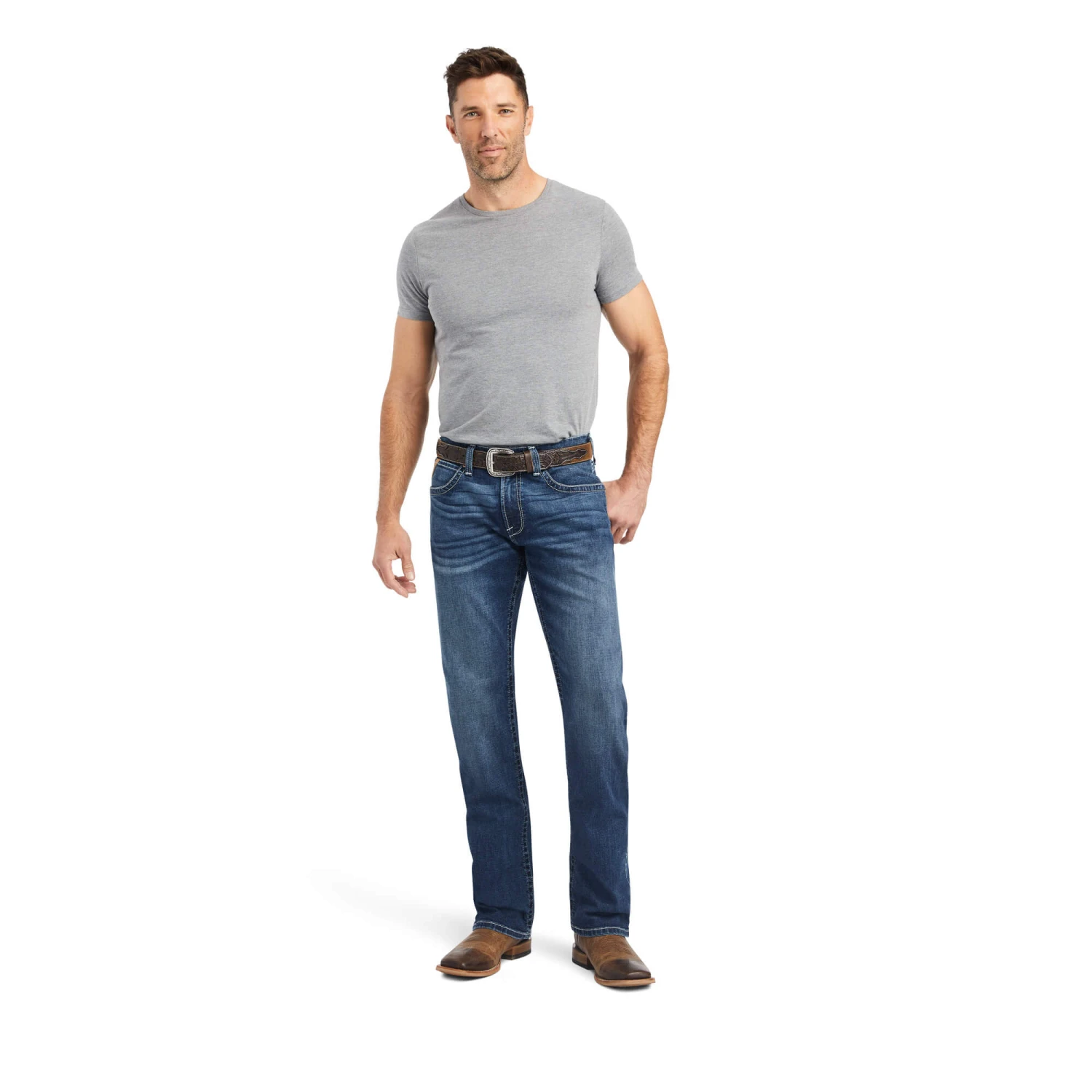 Men's Ariat M4 Relaxed Hugo Bootcut Jean #10042210X - Image 3