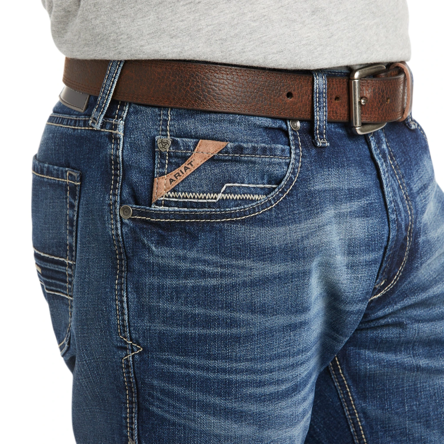 Men's Ariat M4 Low Rise Stretch 3D Clovis Stackable Straight Leg Jean #10037968 - Image 6