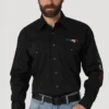 Men's Wrangler Logo Snap Front Shirt #112317124X