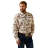 Men's Ariat Wrinkle Resist Paniolo Western Aloha Stretch Button Down Shirt #10044020X