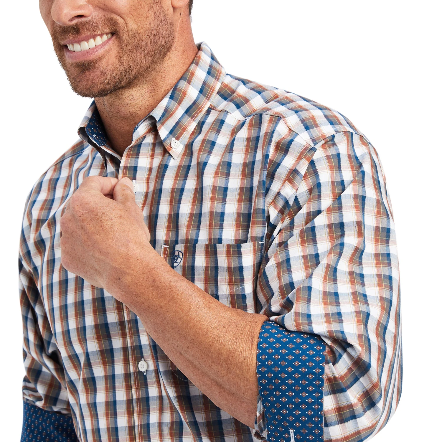 Men's Ariat Wrinkle Free Scout Classic Fit Button Down Shirt #10041572 - Image 3