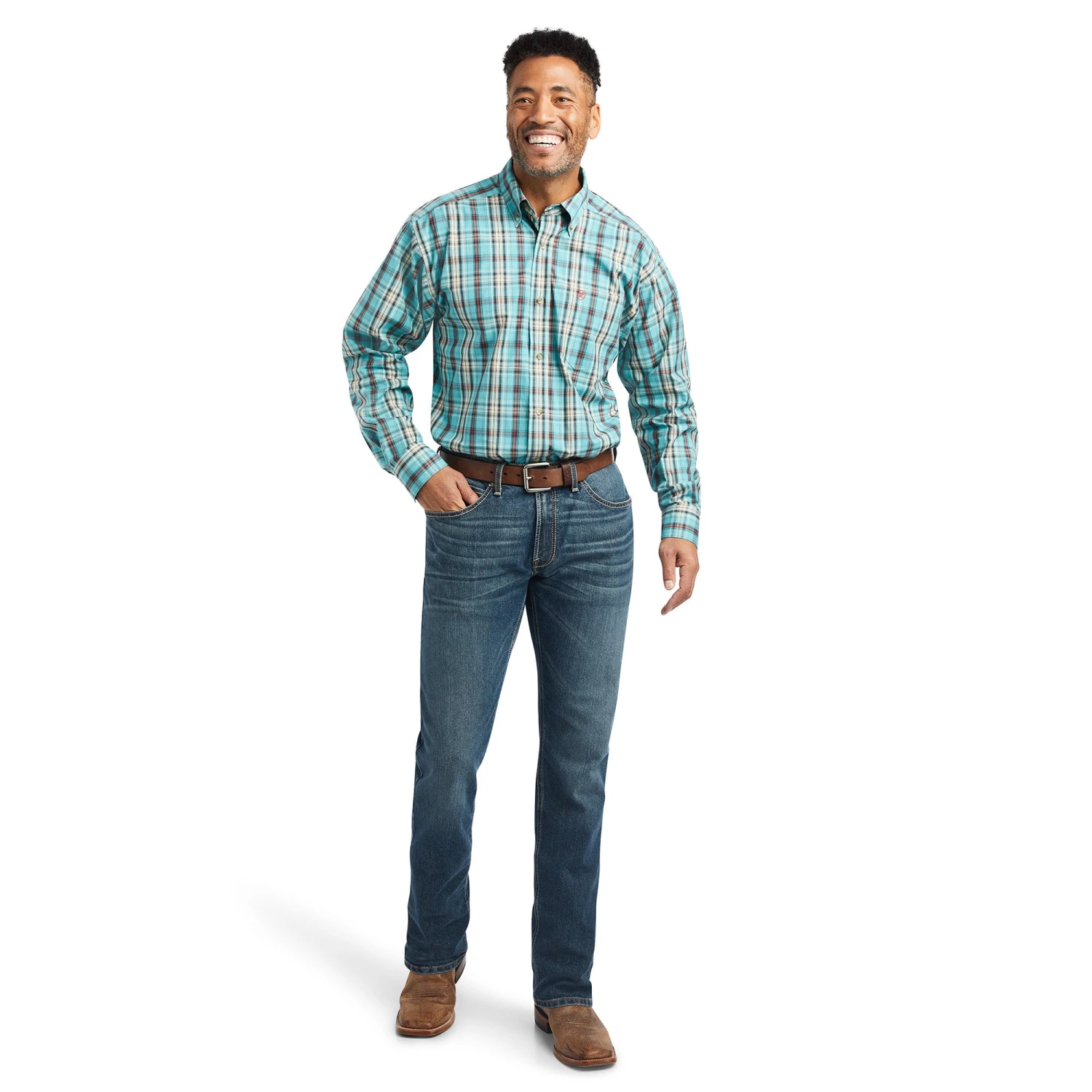 Men's Ariat Pro Series Kian Classic Fit Button Down Shirt #10042338X - Image 4