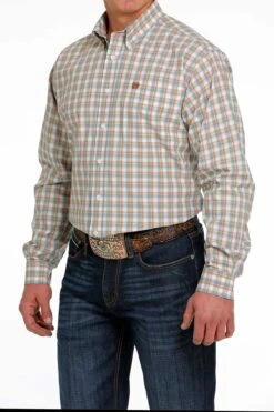 Men's Cinch Plaid Button Down Shirt #MTW1105467