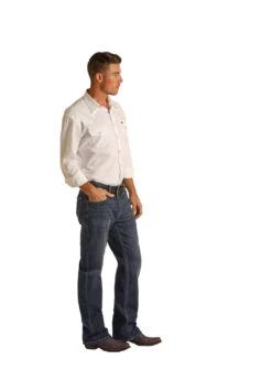 Men's Rock & Roll Cowboy Vintage '46 Double Barrel Straight Jean #RRMD0SRZP0